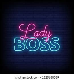 Lady Boss Neon Signs Style Text Stock Vector Royalty Free