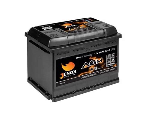 Akumulator JENOX 12V 60Ah 630A AGM START STOP 0606 060614 za 499 zł z