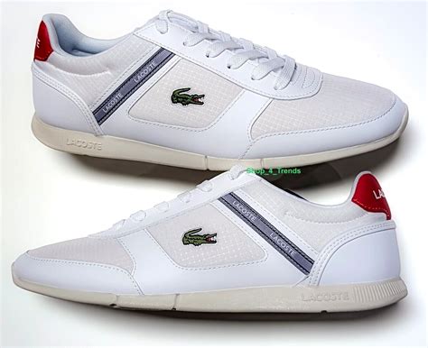 New Lacoste Men Shoes Menerva Sport White Red Casual Sneakers