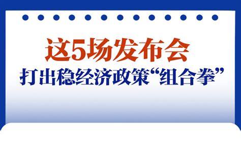 这5场发布会，打出稳经济政策“组合拳”，一文速览经济频道央视网