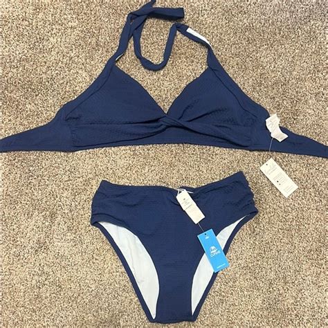 Cupshe Swim Cupshe Blue Bikini Swim Set Poshmark