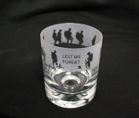 Glass Whisky Tumbler Lest We Forget