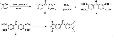 一种3，3，4，4 二苯酮四酸二酐的制备方法与流程