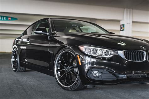 2014bmw428iblackblaquediamondwheelsbd23blackchromesslip