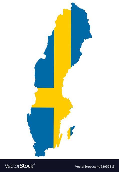 Sweden map flag eps 10 Royalty Free Vector Image