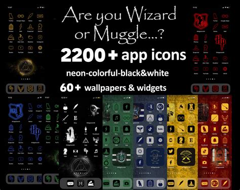 Harry Potter App Icons Bundleharry Potter Iphone Iconsharry Etsy