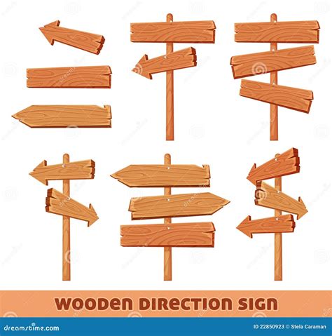 Houten Richting Vector Illustratie Illustration Of Pointer 22850923