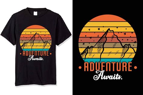 Adventure Awaits T Shirt Design Graphic By T Shirt Design Store Fair