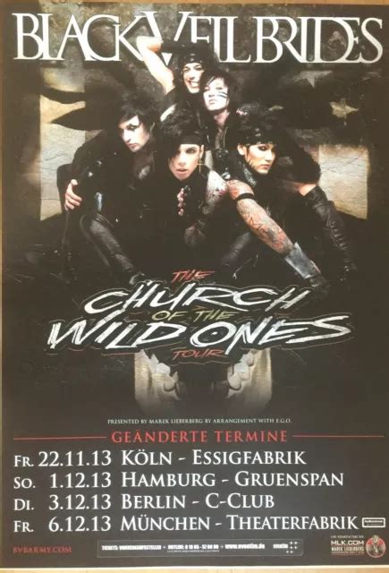 Black Veil Brides Tour Orig Concert Poster Konzert Plakat