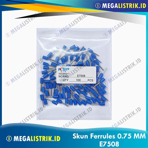 KSP SKUN FERRULES 0 75 MM SKUN KABEL FERULES 0 75MM INSULATED END