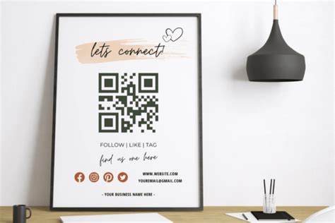 Social Media Qr Code Sign Template Graphic By Haffa Studio Creative