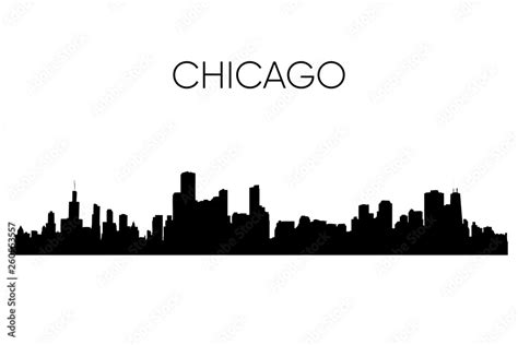 Chicago skyline silhouette. Vector illustration Stock Vector | Adobe Stock