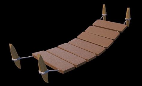 Low Poly Wooden Bridge Free Vr Ar Low Poly D Model Cgtrader