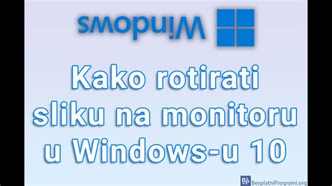 Kako Rotirati Sliku Na Monitoru U Windows U Youtube