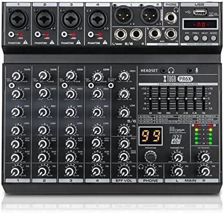 Amazon Co Jp XTUGA PR6X Professional 6 Channel Audio Mixer With 99 DSP