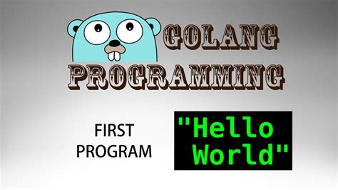 Go Programming Golang 01 Hello World YouTube