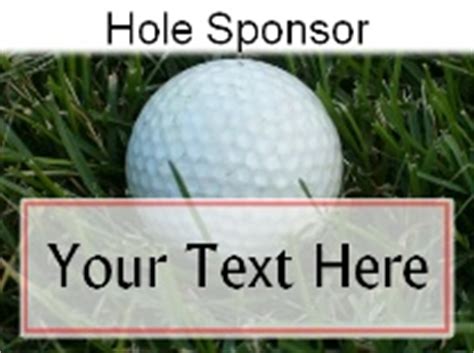 Hole Sponsor Signs