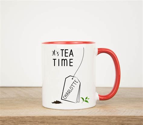 Personalized Tea Mug Its Tea Time Mug Mothers Day Etsy Uk