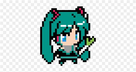 Download Hatsune Miku - Hatsune Miku Pixel Art Easy Clipart (#1422542) - PinClipart