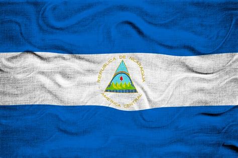 Bandera Nacional De Nicaragua Fondo Con La Bandera De Nicaragua Foto