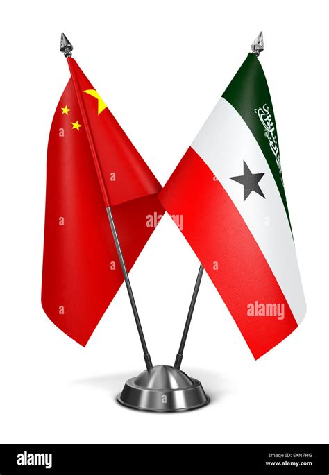 China And Somaliland Miniature Flags Stock Photo Alamy