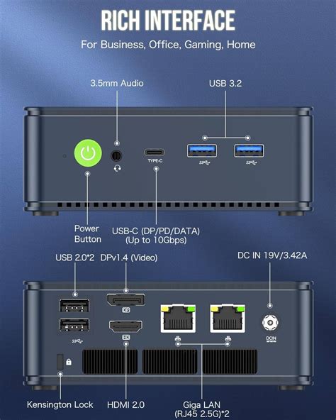 GMKtec Mini PC M5 Pro Dual NIC 2 5G Desktop Computer Windows 11 Pro