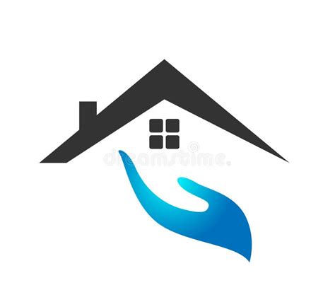 House Home Logo Home In Hand Concept Company Logo Stock Vector