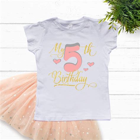 My Age Birthday With Pink Hearts And Gold Glitter Custom Etsy