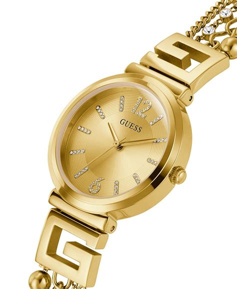 Guess Women S Analog Gold Tone Stainless Steel Watch 32mm Macy S