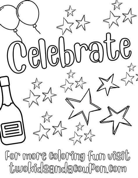 Free Happy New Year Coloring Pages for Kids