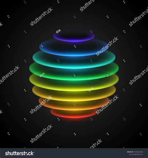 Rainbow Color Sphere Slices Illustration Stock Vector Royalty Free