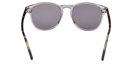 Tom Ford Ft1097 Lewis Sunglasses Shiny Grey Smoke Mirror Tortoiseblack