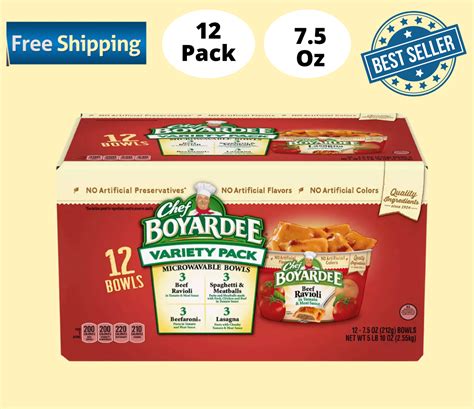 Chef Boyardee Variety Microwave Cups 12 Pk75 Oz Cups No Ship To Ca