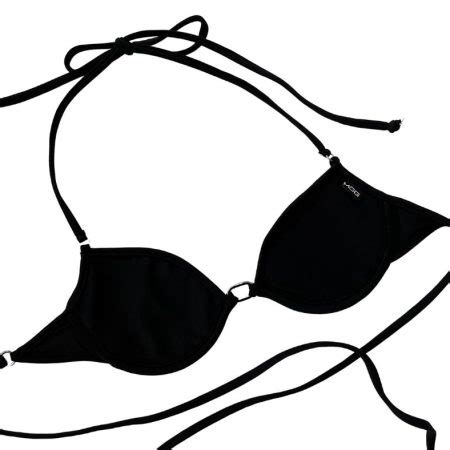 Midnight Black Underwire Bikini Top Micro Gigi