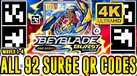 ALL 92 BEYBLADE BURST SURGE PRO SERIES QR CODES IN 4K QR Code De