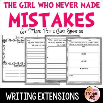 The Girl Who Never Made Mistakes Activities by Megan Joy | TpT