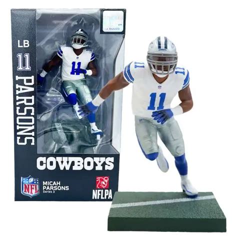 Nfl Dallas Cowboys Football Micah Parsons Action Figure Blue Jersey