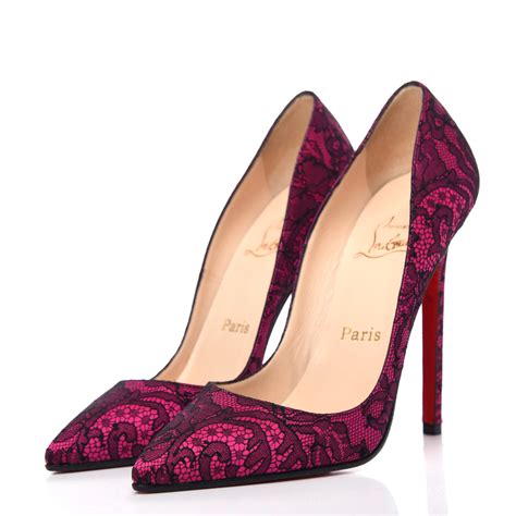 Christian Louboutin Lace Pigalle Follies Pumps Fuchsia