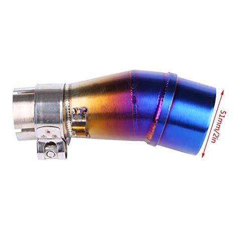 Cuque Motorcycle Full Exhaust System Middle Pipe Blue Silver Slip On