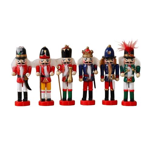 Christmas Decorations 6 Pcs Christmas Nutcracker Ornament Set Nutcracker Figures With Opening