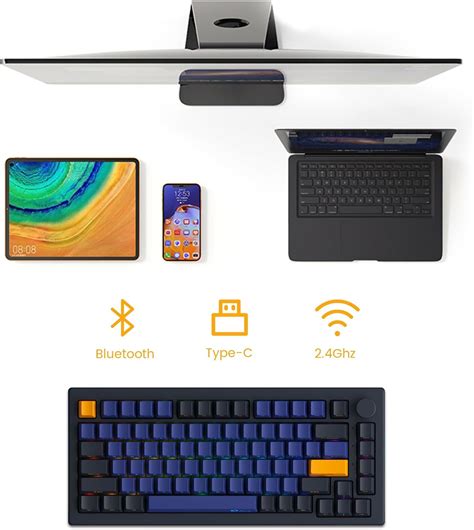 Akko B Plus Mechanical Keyboard Rgb Hot Swappable Black Cyan Theme Pbt Double