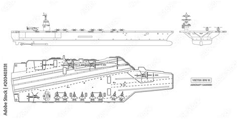 aircraft carrier drawing template