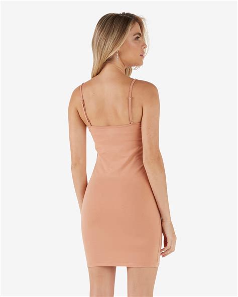 Riachuelo Vestido Curto Feminino Malha Liso Tubinho Nude Pool Basics By Riachuelo