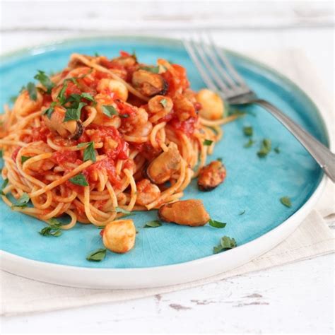 Spaghetti Arrabiata Met Zeevruchten Mari Lle In De Keuken