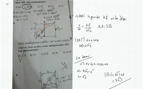 8 Soruyu Yapamadim Yardim Eder Misiniz Eodev