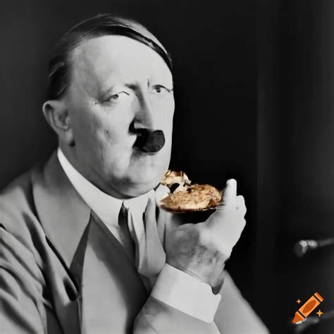 Satirical Depiction Of Adolf Hitler Eating A Burger