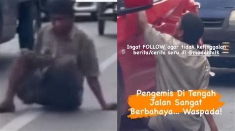 Viral Modus Pengemis Di Jalan Hm Yamin Kaki Pura Pura Buntung Demi