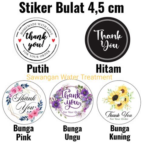 Jual Stiker Thank You Bulat Isi 50 Lembar Sticker Thank You Bulat Kota Depok Sawangan