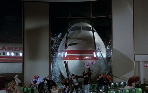 In "Airplane!" (1980) someone throws a baby in the air in sheer panic after the plane breaks ...