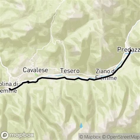 Ciclabile Della Val Di Fiemme Mappa Percorso Ciclabile Bici